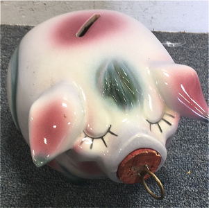 Original Vintage 1957 “Corky Pig” Piggy Bank