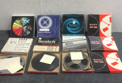 (12) Vintage Reel To Reel Music Tapes