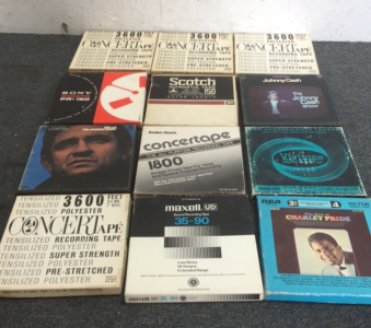 (12) Reel To Reel Music Reel Tapes