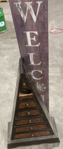 Pyramid Drawer W/ Winter Welcome Sign