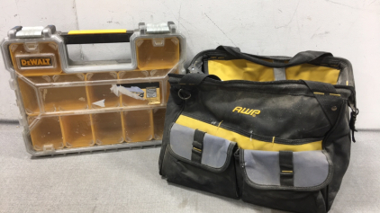 AWP Tool Bag w/ Various Tools, Empty DeWalt Tool Box