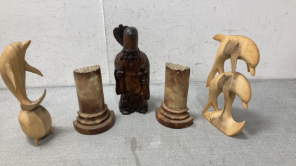 Book Ends, Wooden Dolphins and more