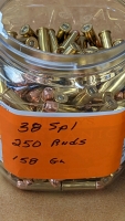 (250)rnds .38spl Ammo