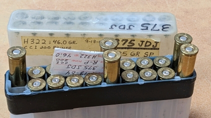 (5)rnds .444 Marlin Ammo & (14) Casings