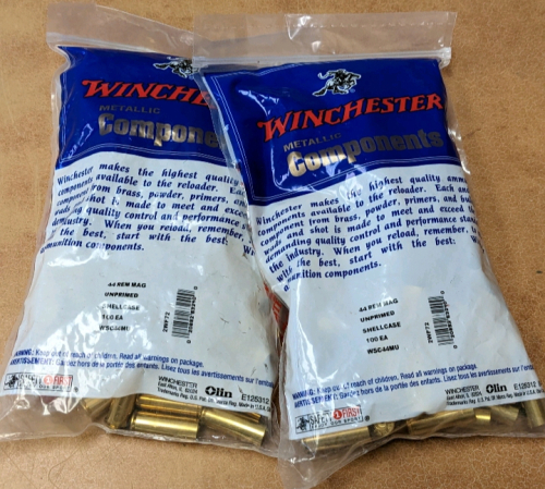 (200) New Remington .44 Rem Mag Unprimed Casings