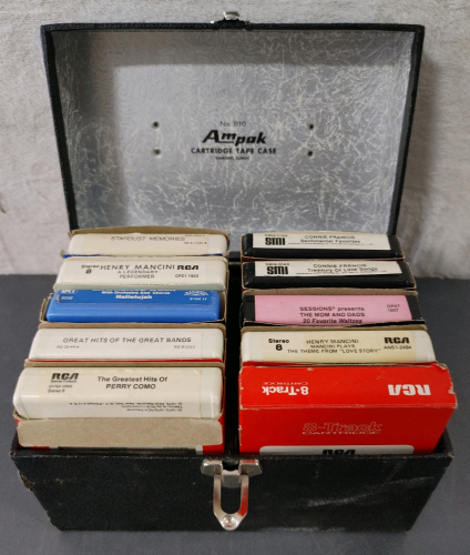 (10) 8-Tracks with Black Case