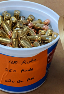 (250)rnds .45 Auto Ammo