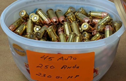 (250)rnds Assorted .45 Auto Ammo