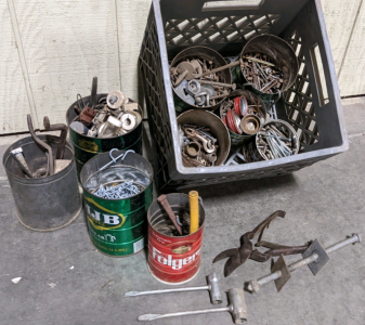 Assorted Fasteners, Tools, & Hardware