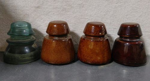 Big Box of Assorted Antique Insulators