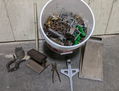 Assorted Hardware & Fasteners in 5gal Bucket
