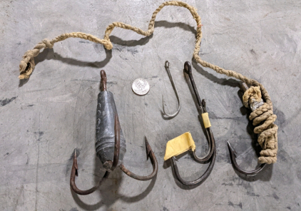 Large Fish Hooks (Quarter for Scale)