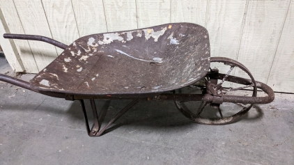 Vintage Steel Wheelbarrow
