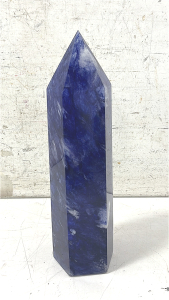 14" H Blue Melting Crystal Obelisk