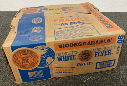 Partial Box of Orange Top White Flyer Targets