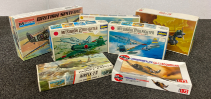 (7) Airplane Model Kits