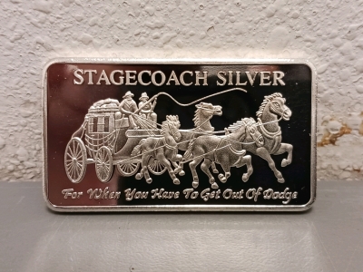 PLATED 1 Ounce Bar .999 Silver -PLEASE INSPECT