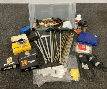 Gun Cleaning Supplies, Pop Up Scope Cover, Patches, And More