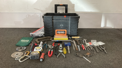 Rigid Wheeled Crate With Assorted Tools