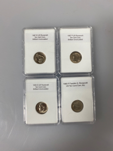 (4) Vintage Roosevelt Dimes BU