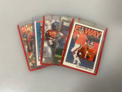 (5) John Elway Football Cards
