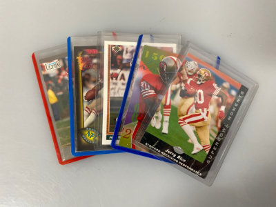 (5) Jerry Rice Football Cards