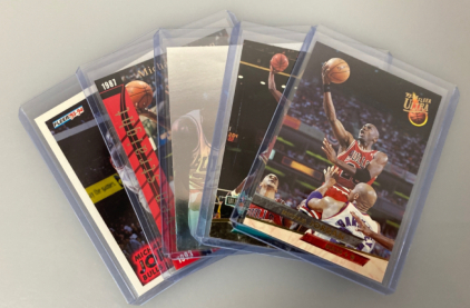 (5) Michael Jordan Basketball Cards