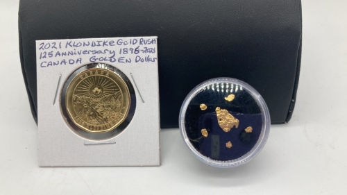 (6) Alaska/klondike Gold Nuggets & 2021 coin