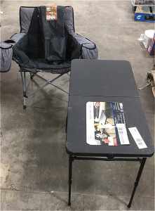 20” x 40” Mainstays Foldable Table, All Season Convertible Chair