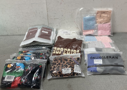 Redess Leather Gloves, Face Coverings, Socks, 4T Pajama Sets, Swimwear, And Shirt