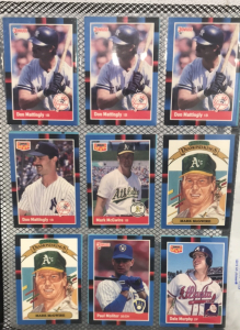 (18) Donruss Baseball Cards… Don Mattingly, Mark McGuire, Greg Maddux, Kirt Manwaring + others