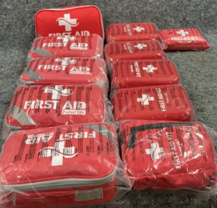 (5) Large First Aid Kits (5) Medium First Aid Kits (1) Small First Aid Kit