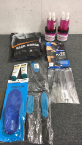 Back Brace, Maxshop Insole, (8) Pyuriti Hand And Face Refresher And More