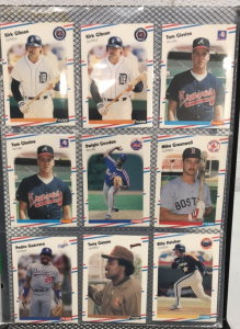 (18) Fleer Baseball Cards&hellip; Kirk Gibson, Tom Glavin, Dwight Gooden, Rickey Henderson, Orel Hershiser + more