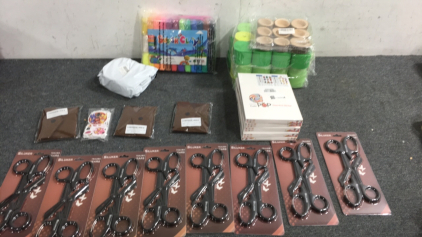 (8) Siluker Trauma Shears, (5) Cutie Pop Diamond Stickers, Super Clay Kit And More