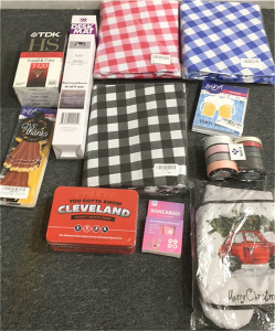 (3) Tablecloths, TDK Blank VHS Pack, Motion Sickness Wristband And More!