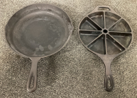 Cast Iron Skillet And Corn Bread Pan