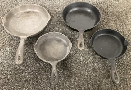 (4) Cast Iron Skillets