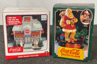 Coca Cola Town Square Collection Diner Collectible & Santa Claus Mechanical Bank