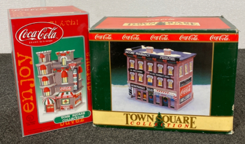 (2) Coca Cola Town Square Collection Holiday Collectibles