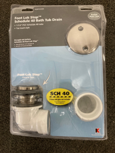 New Foot Lok Stop Schedule 40 Bath Tub Drain