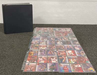 Binder of Basketball Cards with Protectors