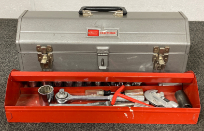 Craftsman Toolbox with Tools Including 1/2” Socket Set