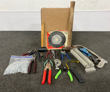 Box with Assorted Hand Tools