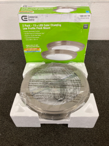 Commercial Electric 1 - 13in LED Color Changing Low Profile Flush Mount
