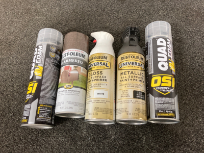 5 Cans of Spray Paint