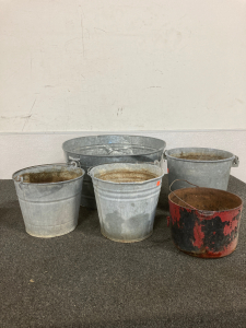 (5) Metal Buckets