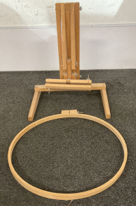 Embroidery Adjustable Wooden Hoop Stand