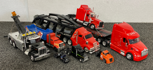 (4) Metal/ Plastic Model Semi Trucks