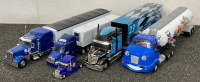 (5) Metal/ Plastic Model Semi Trucks